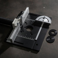 Router Table Insert Plate with Fence Precision-Engraved Router Table Insert Plate Low-Profile Carpentry Tool for Hobbyists, Workshops
