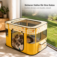 Cat Birthing Whelping Box Pet Delivery Room Scratch-Resistant Enclosed Rectangular Cat House