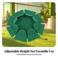 Golf Putting Cup Compact and Lightweight Flocked Putting Disc Versatile Placement Portable Golf Practice Cup for Beginners, Home, Office