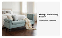 Multi-Functional Tufted End-of-Bed Chest Comfortable Padded Seat Storage Bench timeless Design Upholstered Ottoman sturdy Frame for Homeowners, Families, Interior Decorators, Entryway, dressing area, Walk-in Closet, casement alcove