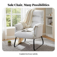 Foldable Design Padded Recliner with Footrest Adjustable Backrest Padded Chair with Footrest Sturdy Frame Armchair Stain-Resistant Textile for Students, Office Workers, Readers, Bedroom, Reading Nook
