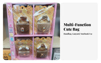 Cuddly Handbag Notepad Cute Design Mini Memo Pad Lanyard Pocket Sized Fuzzy Bag Memo Book for Teenagers, Cat Lovers, School, Daily Use, Travel