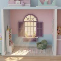 Realistic Look Dollhouse Window Model Detailed Frame 1:12 Scale Window Decoration Shutter Design