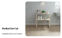 Multi-Layer Design over-the-Litter-Box Shelf Multifunctional Pet Furniture Space-Saving Storage Rack Sturdy Construction for Feline Owners, Apartment Dwellers, Homeowners, Balcony, Living Room, Bedroom, Bathroom