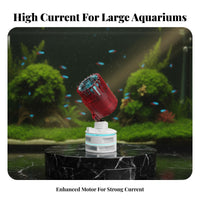 Aquarium Water Circulator Suction Cup Mount Fish Tank Current Pump Anti-Backflow Function Mini Water Circulation Pump for Freshwater Tanks