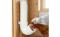 Chicken Feeder with Mounting Brackets Wall-Mounted Automatic Chicken Feeder for Fenced Running
