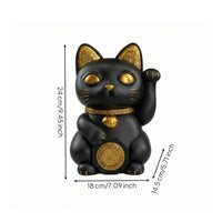 Welcoming Cat Classic Resin Auspicious Cat Cute Ornament for Desktop
