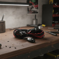 18 AWG Auxiliary Light Wiring Harness 12V Light Wiring Harness with Switch Fused Heavy-Duty for Trucks