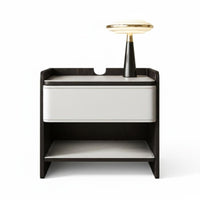 Italian design Single-Drawer End Table Luxury Design Nightstand Modern Minimalist Bedside Furniture Designer Model for Homeowners, Apartment Dwellers, Students, principal Bedroom, Hotel Room, Entryway, deactivatedice