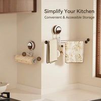 Dish Cloth Holder with Suction Cup for Sink Area, Rotating Stainless Steel Rag for Small Kitchen Organization