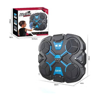 LED-LED-Lit Music Boxing Target Blue Accent Panels Wall-Mounted Boxing Target Built-in Buttons Wall Mounted Punching Pad Plastic