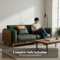 Straight-Line Wooden Sofa sturdy Wood Frame configurable Sofa New Chinese design Living Room Seating for Homeowners, Apartment Dwellers, Lounge Area