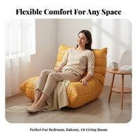 Multi-Positional Lazy Lounger Full full-figure Support Caterpillar Shaped Lounger Plush Comfort Floor Sofa Thick Padding for Adults, Stuunwindnts, Meditators, Bedroom, Living Room, Balcony, perusing corner