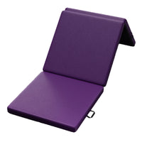 Gymnastics Mat with Carry Handle Waterproof Folding Exercise Mat with Carrying Handles Padded Portable for Gymnasts, Tumbling