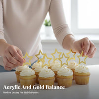 Acrylic Cupcake Topper Social Media Design Acrylic Cake Topper Elegant Design Cupcake Decoration Pick for Dessert Makers Chefs, Parents, Infant Shower