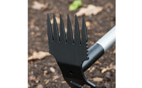 Multi-Purpose 2 in 1 Unwanted Growth Rake Double-Sided Head Unwanted Growth Hoe Sharp Teeth Garden Hoe Rake Heavy Duty for Yard, Lawn
