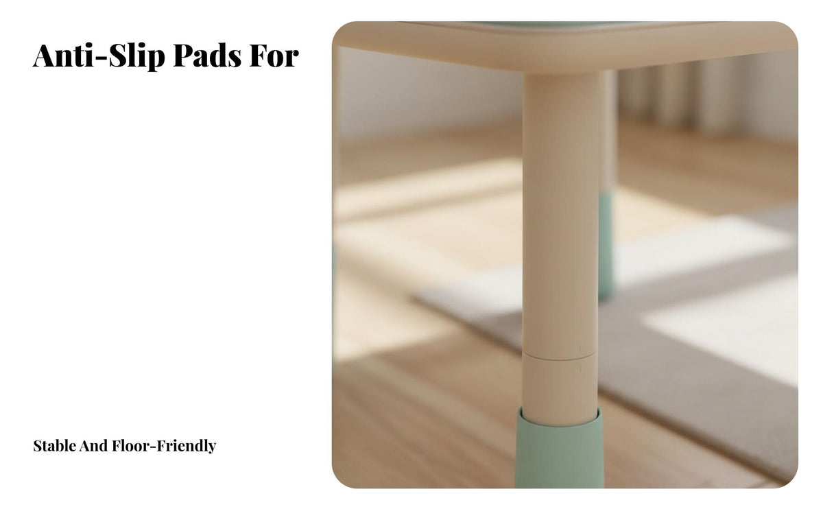 Writable Surface Adjustable Kids Table and Chair Set Child-Safe Design children's Study Desk and Chair Set Sturdy & Stable Peanut Shaped Kids Table Rounded Edges for Toddlers, Preschoolers, Kindergarten, Playroom, Classroom, Daycare