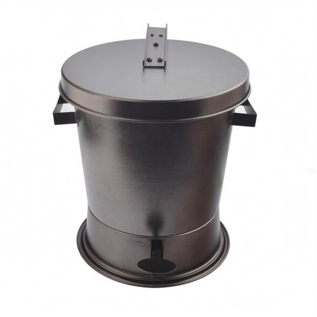 Briquette Extinguishing Bucket Commercial Lidded Metal Briquette Bucket Side Handles Ash Container for Restaurant