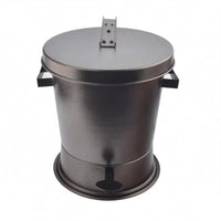 Briquette Extinguishing Bucket Commercial Lidded Metal Briquette Bucket Side Handles Ash Container for Restaurant
