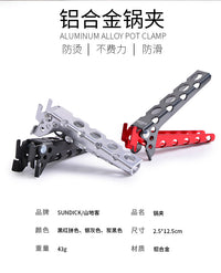 Outdoor Camping Pot Clip Aluminum Alloy Anti-scald Non-slip Pan Clip