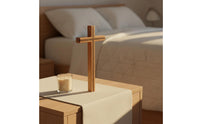 Grooved Wooden Wall Hanging Handmade Wooden Hanging Ornament Easy to Hang Hand Carved Cross