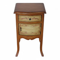 Hand-Painted Single-Drawer End Table Distressed Finish Nightstand Vintage design & decor Furniture Farmhouse Design for Interior Decorators, home dwellers, Renters, Bedroom, Living Room, Entryway, Small areas