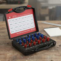 26 Pieces Nut and Bolt Checker Portable Case Fastener Thread Checker Compact Design SAE Metric Thread Gauge