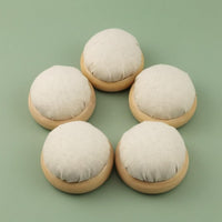 PP Cotton Filled Wooden Base Pincushion DIY Tool Pincushion Handmade Sewing Pin Cushion for Sewers, Crafters, Cross Stitch, Embroidery