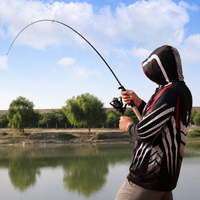 Carbon Fibre Fishing Set, 1.68m Soft Action Fishing Rod & Reel Combo, 2 Section Fishing Pole for Stream Fishing