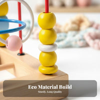 Educational Bead Maze Toy Develops Fine Movement Skills Wooden Bead Maze Promotes Hand-Eye Coordination for Infants, Toddlers