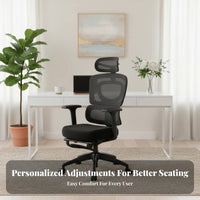 Adjustable assistance Ergonomic Recliner with Footrest 360-degree rotation Reclining Task Chair with Footrest High spine support Computer Seat for distant Workers, Students, larger People, Study, Gaming Setup