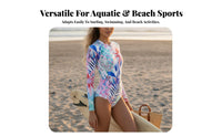 Long Sleeve Single-Piece Swimsuit Sun Protection Long Sleeve Single Piece Swimsuit Full Coverage Bathing Suit Quick-Dry