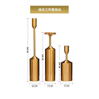 金属烛台简约婚礼摄影道具样板间蜡烛烛光晚餐桌面气球派对摆件