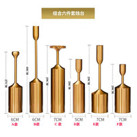 金属烛台简约婚礼摄影道具样板间蜡烛烛光晚餐桌面气球派对摆件