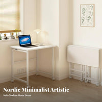 Foldable Design Overbed Laptop Table Space-Saving Rolling Overbed Laptop Cart Multifunctional Portable Furniture Mobile with casters for Students, Remote Workers, Apartment Dwellers, Bedroom, Home Office, Dorm Room