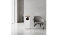 Commercial Upright Trash Can with Grid Long-Lasting Trash Can with Inner Liner Sturdy Floor-Standing Waste Bin Sleek for Hotels, Lobbies, Hallways