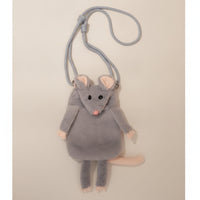 Fuzzy Crossbody Bag Lightweight Mouse Purse Fuzzy Purse Skin-Friendly Stuffed Animal Bag with Strap Compact for Girls