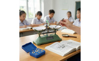 Mechanical Balance with Weights No Power Classroom Tray Balance Mechanical Laboratory Scale Tabletop Accurate for Teachers