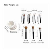 Realistic Miniature Makeup Brushes with Container Exquisite Miniature Makeup Set Cute Mini Storage Case Safe for Desktop Display