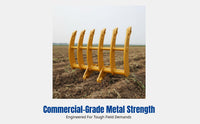 Excavator Rake Attachment, Multi-Tooth, Soil Loosening, Land Clearing