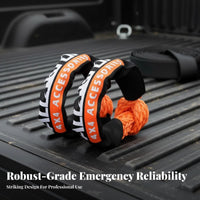 High Breaking Strength Soft Rope Heavy-Duty Synthetic Rope Lightweight and Safe Towing Equipment Long-Lasting for Away from the Road-Highway Enthusiasts, ATV/UTV Operators, Rescue Personnel, Winching, Emergency Situations, Camping