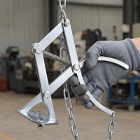 Automatic Clamp with Scissor Mechanism Lifting Clamp with Chain Heavy-Duty Tool for Farmers, Warehouses, Construction Sites, Farms