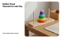 Includes Storage Box Stack of Classic Game Hand-Eye Coordination 10 Layer Rainbow Stacker Reasoning Al Thinking Development for Daycare