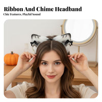 With tinkling chimess fluffy creature headpieces Hairband Cute Appheadpieceance fluffy headpieces headpieceband cute and fashion headpiecewheadpiece universal fit for Cospelements, Adults, Halloween, Cosplay Events, Themed Photoshoots, carnivals