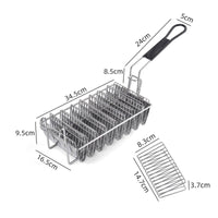 8 Slot Taco Holder Rack Fryer Basket Easy to Maintain 8-Slot Taco Frying Basket Dishwasher for Commercial Kitchens, Restaurants
