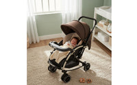 Reversible Handle Infant Pram Full Recline Seat Foldable Infant Carriage Shock Absorption Gentle Sway Infant Pram for Newborns, Young Children, Travel