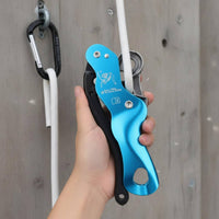 Single Plate Descender Portable Aluminum Alloy Descender Multiple Secure Mechanisms Single Plate Rappel Device for Arborists, Climbers