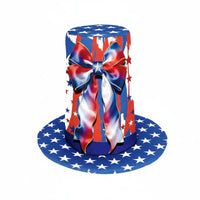 Digital Printed Independence Day Hat Lightweight American Flag Top Hat Comfortable Costume Accessory Long-Lasting for Adults, Parades, Parties, Festivals