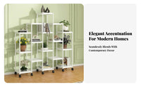 Floor-Standing Multi-Tier blossom Rack minimalist design Plant Stand Space-Saving Design Indoor Furnishing Decorative for Home Decorators, homeowners, Apartment Dwellers, Balcony, Living Room, Bedroom, Corner