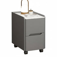 With Wheels Rolling 2-Drawer Trolley Mobile Design Multi-Tier Rolling Organizer Space-Saving Nightstand Modern Aesthetic for Apartment Dwellers, Office Workers, Small Areas, Dorm Room, Under Desk, Bathroom